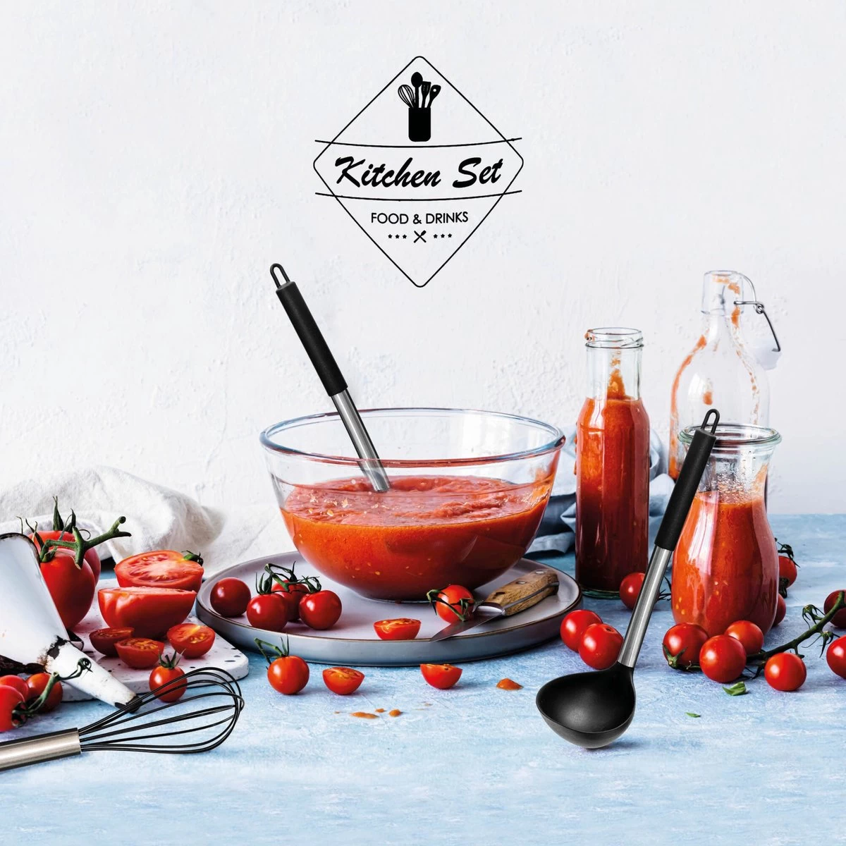 Keukengerei Set Met Houder 14 Delig - Hittebestendig / BPA Vrij / Siliconen - Keuken Gerei - Keukenset 14 Keukengerei Set Met Houder 14 Delig - Hittebestendig / BPA Vrij / Siliconen - Keuken Gerei - Keukenset - Afbeelding 12