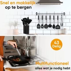Strex Keukengerei Set Met Houder 43 Delig - Hittebestendig / BPA Vrij / Siliconen - Keuken Gerei -Keukenbarbecue 1200x1200 1329