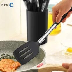 Keukengerei Set Met Houder - Kookgerei Set Spatel Pot - Keukengerei Keukenset - 15 Delige Zwart Rvs -Keukenbarbecue 1200x1200 1345