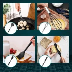 Keukengerei Set Met Houder - Kookgerei Set Spatel Pot - Keukengerei Keukenset - 15 Delige Zwart Rvs -Keukenbarbecue 1200x1200 1352