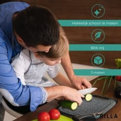 Grilla Snijplankenset - 3 Stuks - Marmer Look - Snijplank Set Kunststof -Keukenbarbecue 1200x1200 1385