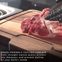 Walnoot Snijplanken - Hout - Grote Dikke Walnoten Snijplank (43 X 30 Cm) - Omkeerbare Grote Houten Snijplank - (met Hout Olie En Doek) -Keukenbarbecue 1200x1200 1395