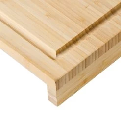 Zindoo Bamboe Snijplank Met Saprand - Werkblad - Aanrecht Snijplank - Bamboo Werkblad - Rand Voor Stabiliteit - Broodplank - FSC Bamboe - Duurzaam Hout - ZIN-BCB-01 -Keukenbarbecue 1200x1200 1396