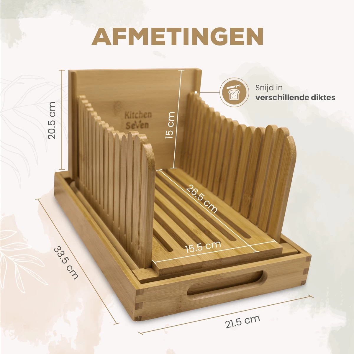 Merkloos Kitchen Seven, Broodsnijder Hulpmiddel, Bamboe Broodplank, Brood Snijden Handmatig, Inclusief Gratis Broodmes 9 Merkloos Kitchen Seven, Broodsnijder Hulpmiddel, Bamboe Broodplank, Brood Snijden Handmatig, Inclusief Gratis Broodmes - Afbeelding 7
