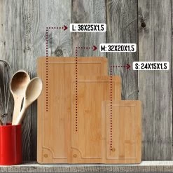 Rednas Bamboe Snijplank - Snijplanken Set - Borrelplank - Serveerplank - 3-delig - Hygiënisch En Duurzaam -Keukenbarbecue 1200x1200 1421