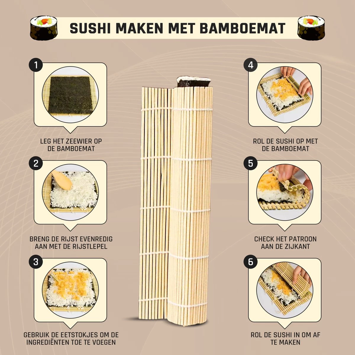 First Rate 16-Delige Sushi Set – XXL Sushi Set Met Bazooka – Snel En Makkelijk Sushi Maken – Sushi Maker – Sushi Kit – Sushi Set – Sushi Maker Set – Sushi Maker Bazooka – Sushi Roller – Sushi Rol Maker – XXL Sushi Set – Inclusief E-Book – Duurzaam 4 First Rate 16-Delige Sushi Set – XXL Sushi Set Met Bazooka – Snel En Makkelijk Sushi Maken – Sushi Maker – Sushi Kit – Sushi Set – Sushi Maker Set – Sushi Maker Bazooka – Sushi Roller – Sushi Rol Maker – XXL Sushi Set – Inclusief E-Book – Duurzaam - Afbeelding 2