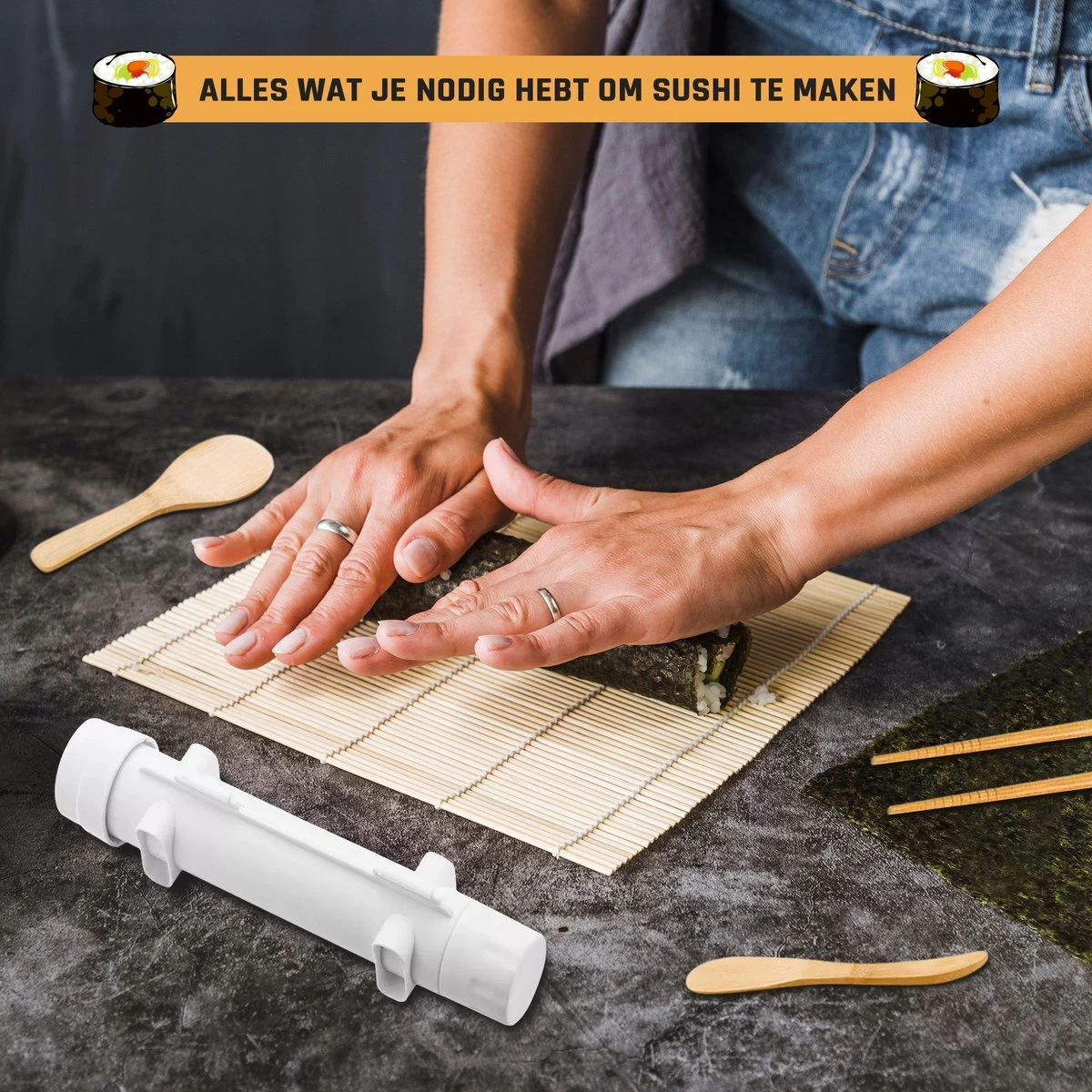 First Rate 16-Delige Sushi Set – XXL Sushi Set Met Bazooka – Snel En Makkelijk Sushi Maken – Sushi Maker – Sushi Kit – Sushi Set – Sushi Maker Set – Sushi Maker Bazooka – Sushi Roller – Sushi Rol Maker – XXL Sushi Set – Inclusief E-Book – Duurzaam 8 First Rate 16-Delige Sushi Set – XXL Sushi Set Met Bazooka – Snel En Makkelijk Sushi Maken – Sushi Maker – Sushi Kit – Sushi Set – Sushi Maker Set – Sushi Maker Bazooka – Sushi Roller – Sushi Rol Maker – XXL Sushi Set – Inclusief E-Book – Duurzaam - Afbeelding 6