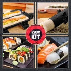 Summit Products Sushi Bazooka Kit- Sushi Maker Set- Sushi Kit- All In One Sushi Set- Inclusief Online Bereidingsgids- Zwart -Keukenbarbecue 1200x1200 1472