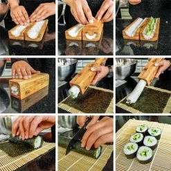 MikaMax Sushi Maker - Sushi Set - Sushi Bazooka - Sushi Machine - Bamboe -Keukenbarbecue 1200x1200 1486