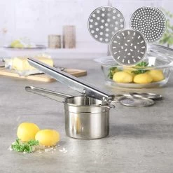 Haushalt 14073 - Aardappelpers - Puree - RVS - 3 Losse Schijven -Keukenbarbecue 1200x1200 1530