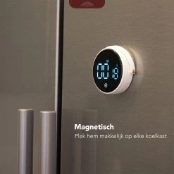 Nimma® Kookwekker - Digitale Keukenwekker - Magnetisch - Incl. Timer En Stopwatch - Draaiknop - Led - Wit -Keukenbarbecue 1200x1200 1587