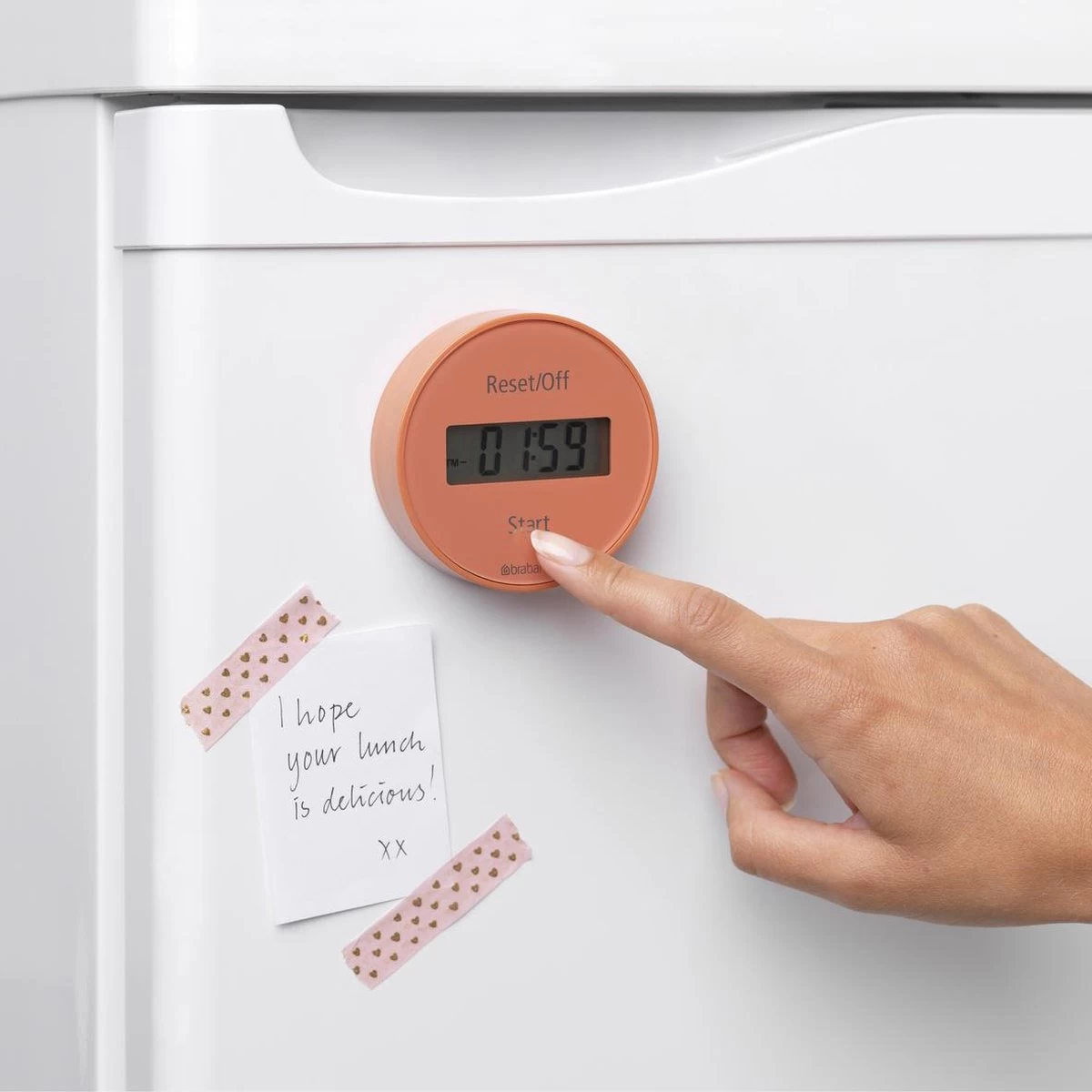 Brabantia Tasty+ Kookwekker - Met Magneet - Terracotta Pink 7 Brabantia Tasty+ Kookwekker - Met Magneet - Terracotta Pink - Afbeelding 5