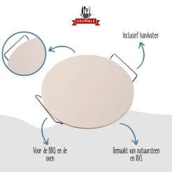 Pizzasteen BBQ & Oven | Pizzaplaat Voor De Lekkerste Bereiding Van Een Pizza Op Jouw Barbecue Of In De Oven | Pizza Stone Rond | Medium (33 Cm) -Keukenbarbecue 1200x1200 318