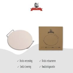 Pizzasteen BBQ & Oven | Pizzaplaat Voor De Lekkerste Bereiding Van Een Pizza Op Jouw Barbecue Of In De Oven | Pizza Stone Rond | Medium (33 Cm) -Keukenbarbecue 1200x1200 319