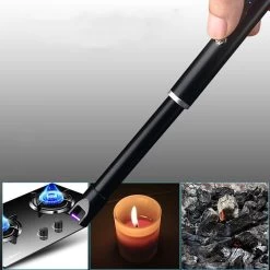 Oplaadbare Lange Dunne Elektrische Aansteker - Duurzame Plasma Aansteker - Inclusief Cadeauverpakking - BBQ – Kaarsen - Zwart 10 Oplaadbare Lange Dunne Elektrische Aansteker - Duurzame Plasma Aansteker - Inclusief Cadeauverpakking - BBQ – Kaarsen - Zwart -Keukenbarbecue 1200x1200 373