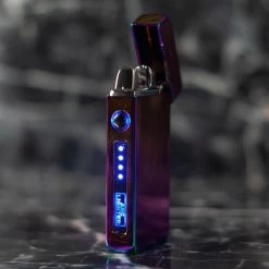 Merkloos Cuberna Elektrische Plasma USB Aansteker Met Batterij Indicator Rainbow - Wind En Storm Bestendig - Geschikt Voor Kaarsen, Vuurwerk, Sigaretten En BBQ -Keukenbarbecue 1200x1200 390