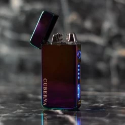 Merkloos Cuberna Elektrische Plasma USB Aansteker Met Batterij Indicator Rainbow - Wind En Storm Bestendig - Geschikt Voor Kaarsen, Vuurwerk, Sigaretten En BBQ -Keukenbarbecue 1200x1200 391