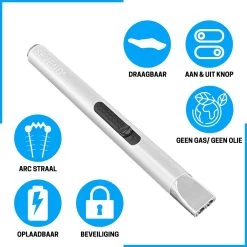 Aansteker Elektrisch - Plasma Aansteker - Aansteker Voor Kaarsen - Oplaadbaar Met USB Kabel - Windproof - SEVEND® -Keukenbarbecue 1200x1200 405