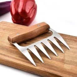 GrillX Luxe Vleesklauwen - Houten Handvat - RVS Meat Claws - Vleesshredder - Pulled Pork, Chicken - BBQ Accesoires -Keukenbarbecue 1200x1200 477
