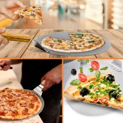 Inpro Pizzaschep RVS - Rond - Voor BBQ En Oven - Pizzaspatel - Taartschep - Houten Handvat - BBQ Gereedschap - Keukengerei - 30 Cm Diameter - Spatel -Keukenbarbecue 1200x1200 484