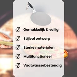 Nowad Pizzaschep RVS Rond - 30,5 Cm - PVC Handvat 12 Nowad Pizzaschep RVS Rond - 30,5 Cm - PVC Handvat -Keukenbarbecue 1200x1200 497