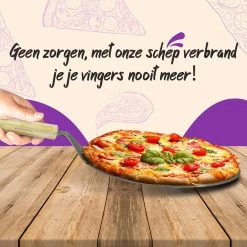 Nowad Pizzaschep RVS Rond Voor BBQ En Oven - 30,5 Cm - Pizzaspatel - Taartschep - Houten Handvat - Ophangbaar - Rond - Vaatwasbestendig - Keukenaccessoires -Keukenbarbecue 1200x1200 508