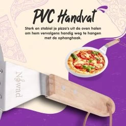 Nowad Pizzaschep RVS Rond Voor BBQ En Oven - 30,5 Cm - Pizzaspatel - Taartschep - Houten Handvat - Ophangbaar - Rond - Vaatwasbestendig - Keukenaccessoires -Keukenbarbecue 1200x1200 510