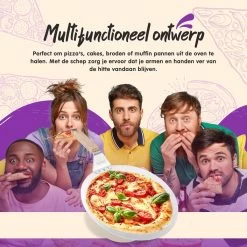 Nowad Pizzaschep RVS Rond Voor BBQ En Oven - 30,5 Cm - Pizzaspatel - Taartschep - Houten Handvat - Ophangbaar - Rond - Vaatwasbestendig - Keukenaccessoires -Keukenbarbecue 1200x1200 514