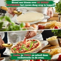 Ecowize Pizzaschep Voor BBQ En Oven - Aluminium Pizzaspatel Vierkant 30cm Met Inklapbaar Handvat - Met Extra Professionele Pizzasnijder -Keukenbarbecue 1200x1200 547