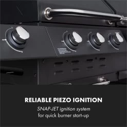 Klarstein Kingsville Double Barbecue - Houtskool- En Gasbarbecue - Smoker BBQ - Inclusief Deksels En Thermometer - Met 2 Roosters - Zwart -Keukenbarbecue 1200x1200 603