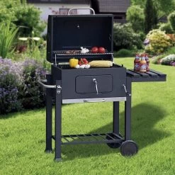 Tepro Toronto Click Barbecue Bbq Houtskool - Grilloppervlak (LxB) 56 X 42 Cm - Met Thermometer In De Deksel - RVS - Houtskoolbarbecue -Keukenbarbecue 1200x1200 631