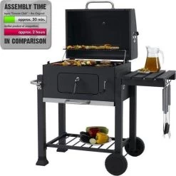 Tepro Toronto Click Barbecue Bbq Houtskool - Grilloppervlak (LxB) 56 X 42 Cm - Met Thermometer In De Deksel - RVS - Houtskoolbarbecue -Keukenbarbecue 1200x1200 632
