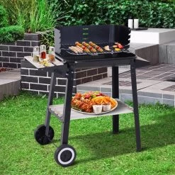 Verrijdbare Barbecue – Houtskool/Briketten - Verstelbare Grillplaat – Houten Tafel – Winscherm – Gewicht 5.9kg 20 Verrijdbare Barbecue – Houtskool/Briketten - Verstelbare Grillplaat – Houten Tafel – Winscherm – Gewicht 5.9kg -Keukenbarbecue 1200x1200 684