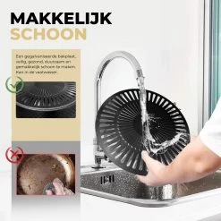 Ozocozy BBQ-ONE Houtskool Tafelbarbecue - Ø30 Cm- Zwart - Incl. Draagtas, Siliconen Bakkwast En RVS-Barbecuetang -Keukenbarbecue 1200x1200 703