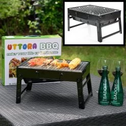 Merkloos Decopatent® Portable Houtskool BBQ - Barbecue - Inklapbaar - Barbecue Houtskool - Tafel Grill - Camping - Strand - Festival - Park