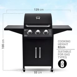 MaxxGarden Gas Barbecue - 3 Branders - Incl. Gratis BBQ Set -Keukenbarbecue 1200x1200 728