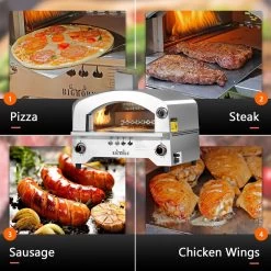 Bighorn Outdoor Edelstaal Gas Pizza Oven - Draagbare Gas Barbecue - Edelstaal -Model SRGG20001 -Keukenbarbecue 1200x1200 740