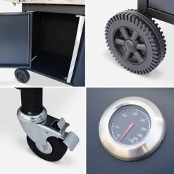 Alice's Garden Gas BBQ Bazin 4 - 5 Branders - Antraciet - Grilloppervlak 64,6x39,3cm 8 Alice's Garden Gas BBQ Bazin 4 - 5 Branders - Antraciet - Grilloppervlak 64,6x39,3cm -Keukenbarbecue 1200x1200 756