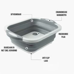Snijplank - 3 In 1 - Wasbak - Spoelbak - Opvouwbare Afwasteil - Afwasbak - Opbergbak -Keukenbarbecue 1200x1200 830