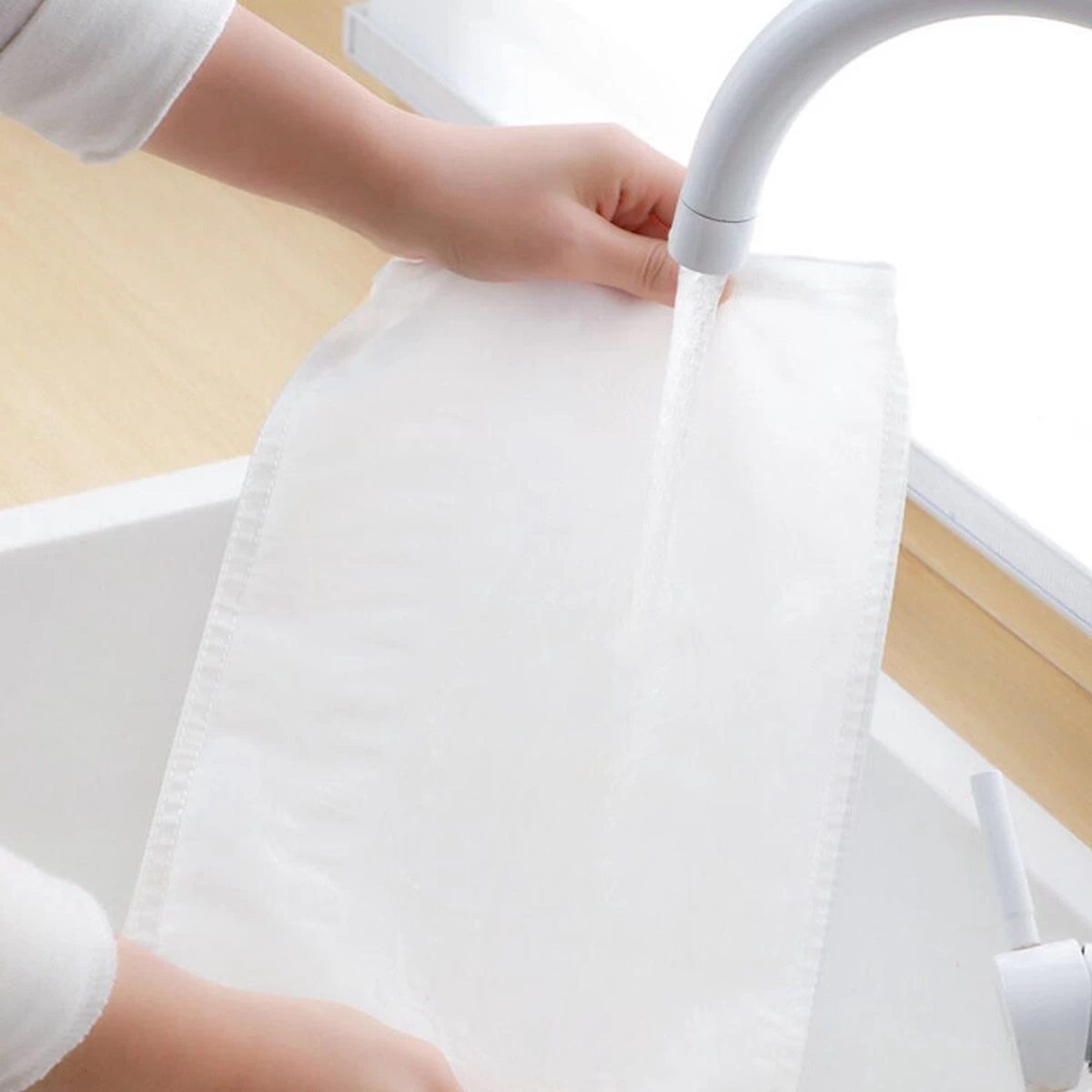 Kaasdoek - Passeerdoek - Neteldoek - Passeerzeef - Notenmelkzak - Zeefdoek - 200 Mesh - 30x45 Cm 5 Kaasdoek - Passeerdoek - Neteldoek - Passeerzeef - Notenmelkzak - Zeefdoek - 200 Mesh - 30x45 Cm - Afbeelding 3