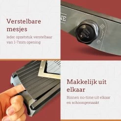 Gustuine Mandoline Keukensnijder - Multifunctionele Groentesnijder & Frietsnijder - Rasp & Kaasrasp - Incl. E-Book -Keukenbarbecue 1200x1200 852