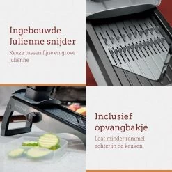 Gustuine Mandoline Keukensnijder - Multifunctionele Groentesnijder & Frietsnijder - Rasp & Kaasrasp - Incl. E-Book -Keukenbarbecue 1200x1200 853