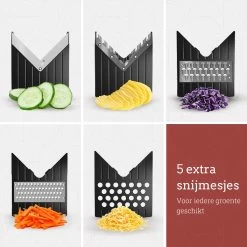 Gustuine Mandoline Keukensnijder - Multifunctionele Groentesnijder & Frietsnijder - Rasp & Kaasrasp - Incl. E-Book -Keukenbarbecue 1200x1200 855