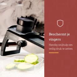 Gustuine Mandoline Keukensnijder - Multifunctionele Groentesnijder & Frietsnijder - Rasp & Kaasrasp - Incl. E-Book -Keukenbarbecue 1200x1200 857