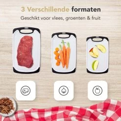 Rochester Kunststof Snijplanken Set – 3-Delig – Anti-Slip Handvaten – Luxe Design – Vaatwas Bestendig – Duurzaam -Keukenbarbecue 1200x1200 879