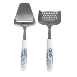 Boska Kaasset Delfts Blauw - Kaasschaaf - Kaasrasp - Kaasschaaf Voor Alle Soorten Kaas - Hollands Cadeau - Cadeauset - Giftset - Cadeautips - Keukengerei - Keuken Accessoires - 10 Jaar Garantie