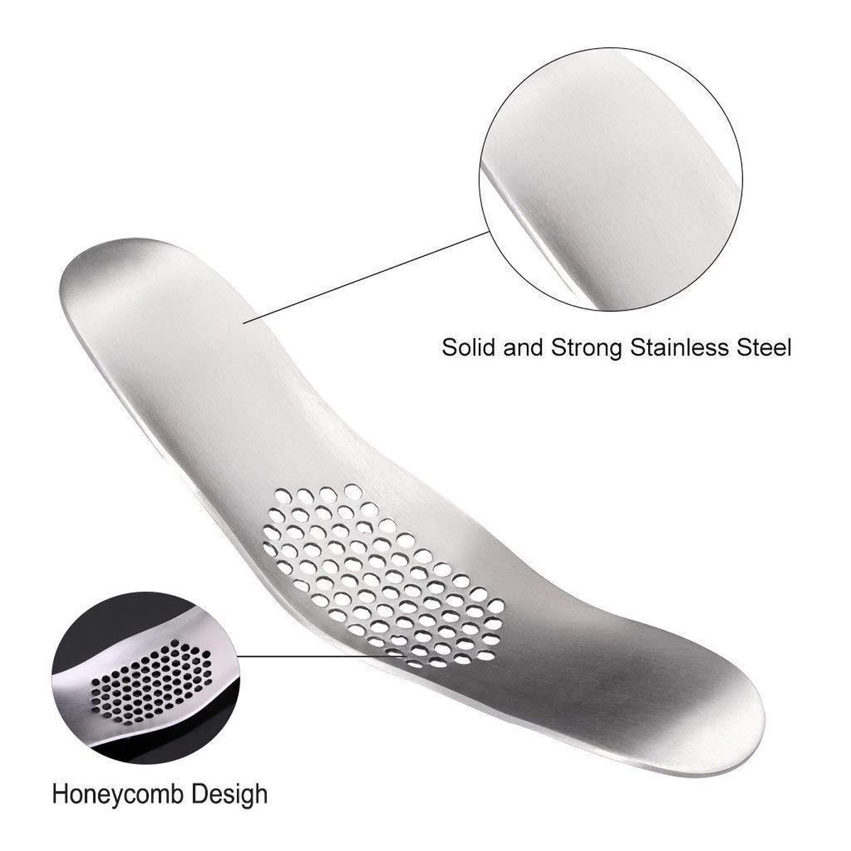 Knoflookpers - Compact - Eenvoudig Knoflook Persen - RVS - Zilver 4 Knoflookpers - Compact - Eenvoudig Knoflook Persen - RVS - Zilver - Afbeelding 2