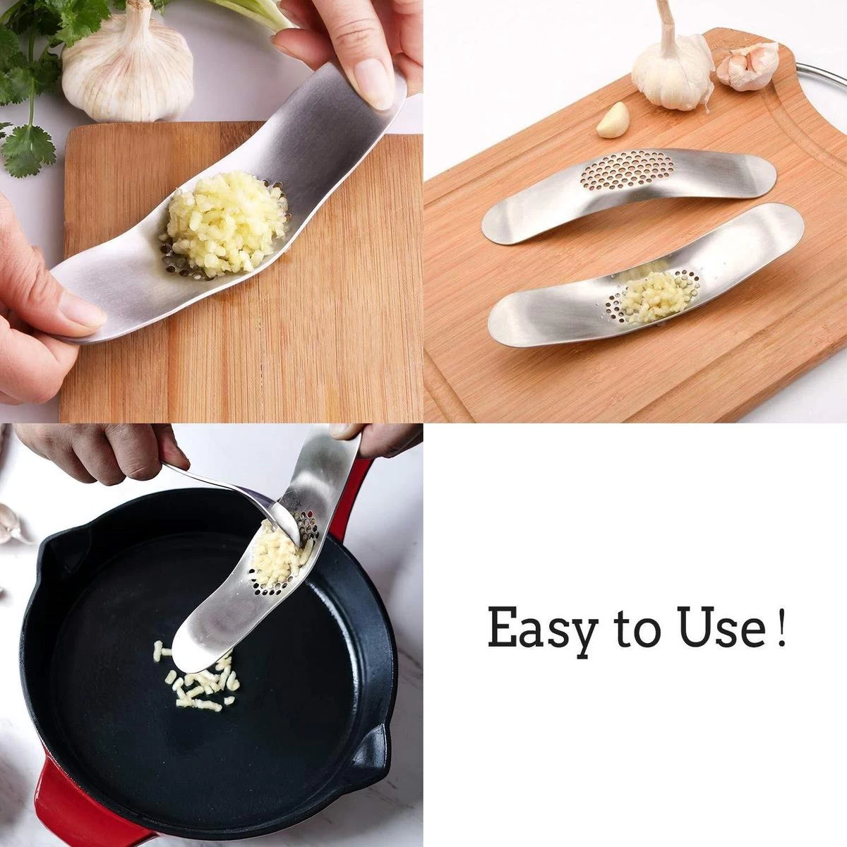 Knoflookpers - Compact - Eenvoudig Knoflook Persen - RVS - Zilver 5 Knoflookpers - Compact - Eenvoudig Knoflook Persen - RVS - Zilver - Afbeelding 3