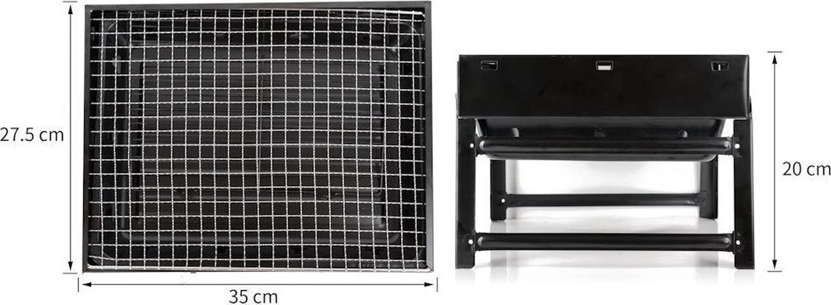 Merkloos Decopatent® Portable Houtskool BBQ - Barbecue - Inklapbaar - Barbecue Houtskool - Tafel Grill - Camping - Strand - Festival - Park 6 Merkloos Decopatent® Portable Houtskool BBQ - Barbecue - Inklapbaar - Barbecue Houtskool - Tafel Grill - Camping - Strand - Festival - Park - Afbeelding 4