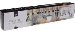 Excellent Houseware 9-delige Keukenset - Met Wandstang - Keukenrek - RVS -Keukenbarbecue 1200x504 3